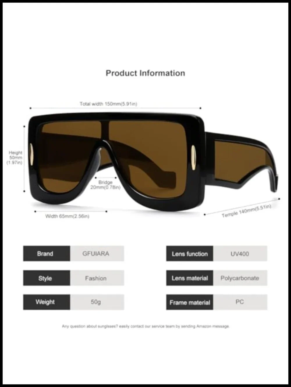 Oversized Shield Sunglasses UV400 Protection Flat Top Fashion